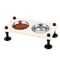 Stable Anti-Tip Raised Dog Cat Bowl Stand, Detachable Stainless Steel Double Bowl Elevated Pet Feeding Station